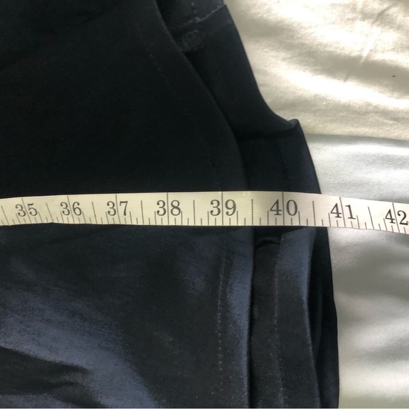 Tadashi Shoji Navy Taffeta Collard Sleeveless Cocktail Dress, size 4 - Picture 12 of 12